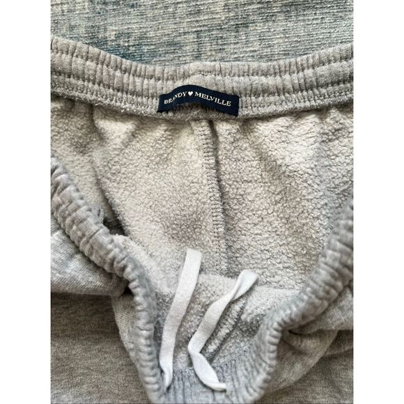 Brandy Melville Cargo Heathered Gray Wide Leg Sweatpants One Size / Small - Picture 3 of 6